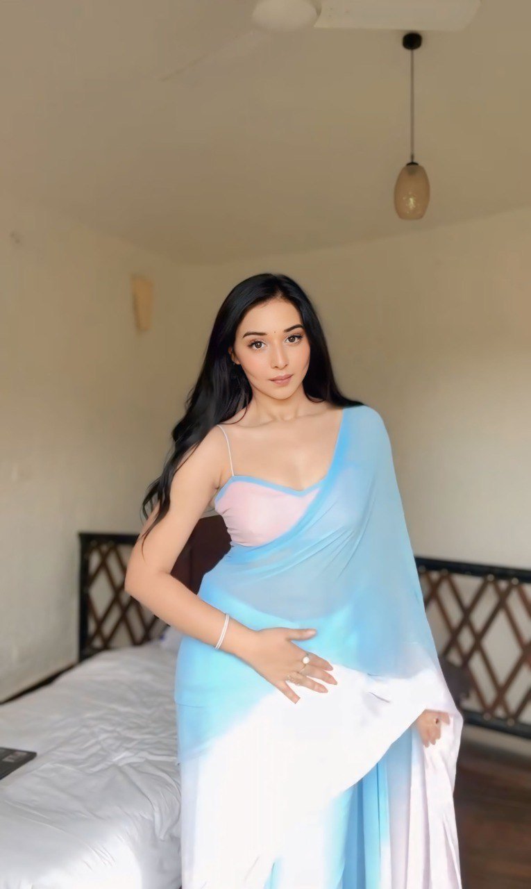 Ready To Wear Georgette Multi Printed Saree