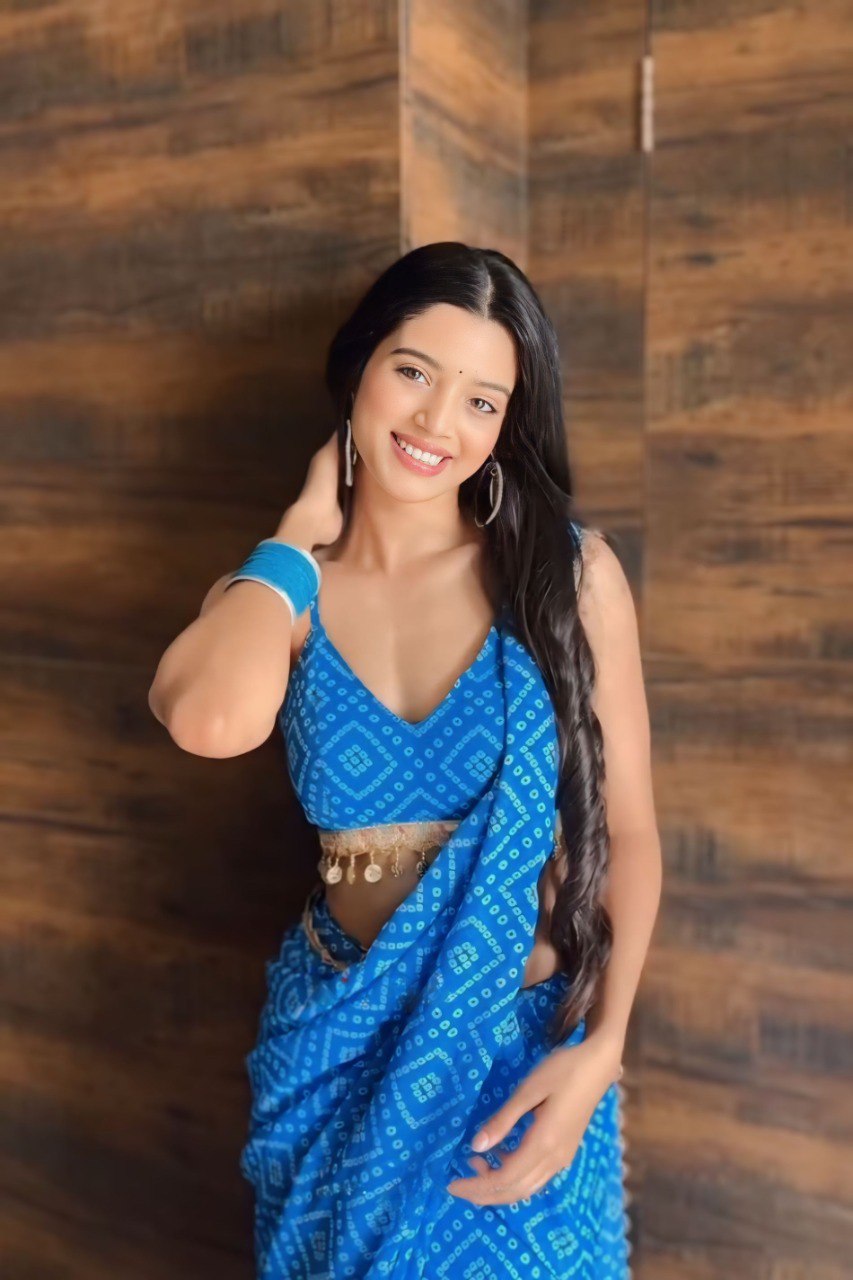 Blue Georgette Ready To Wear Saree