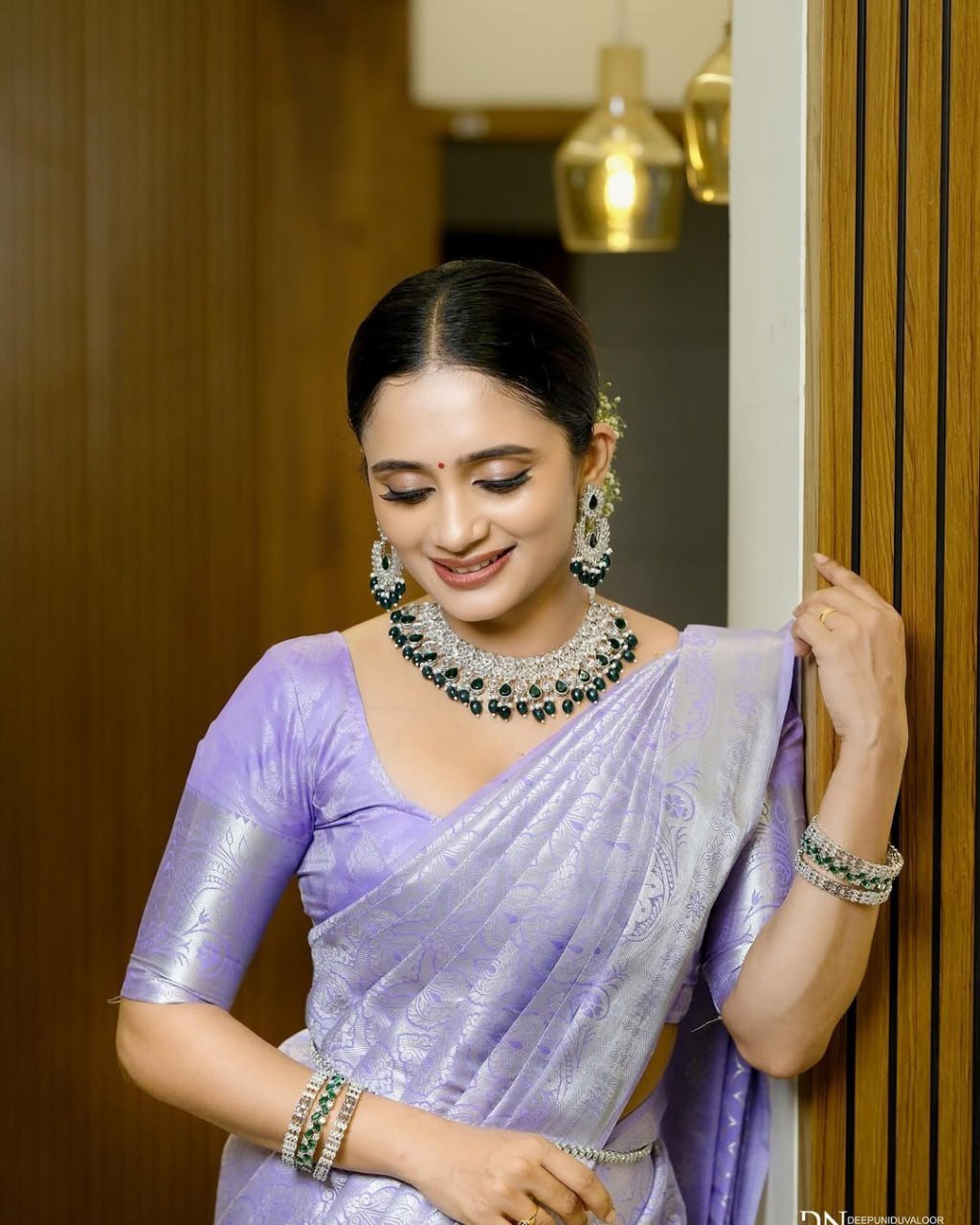 Silver Beautiful Banarasi Soft Silk Saree