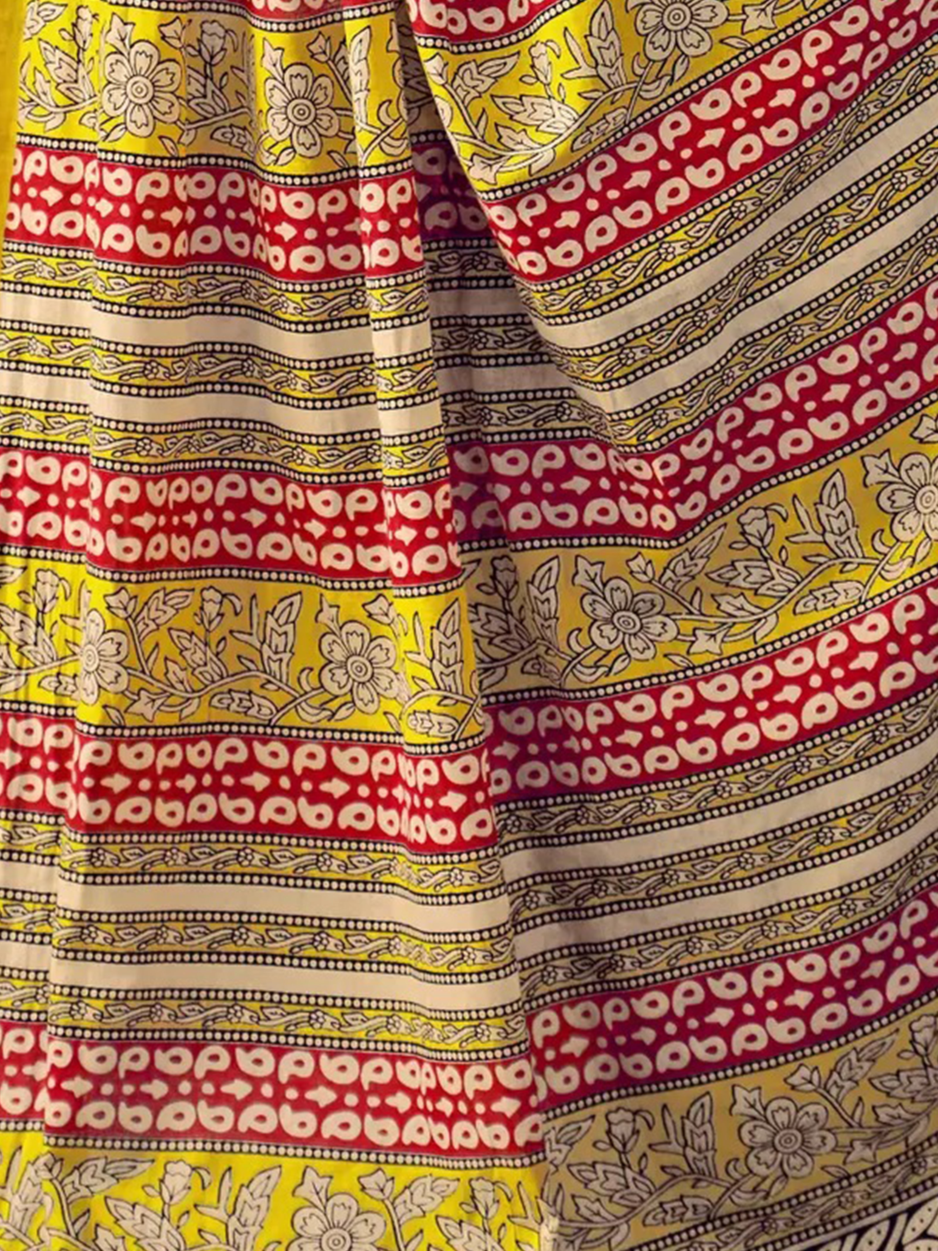 Pure Cotton Bagru Block Printed Saree