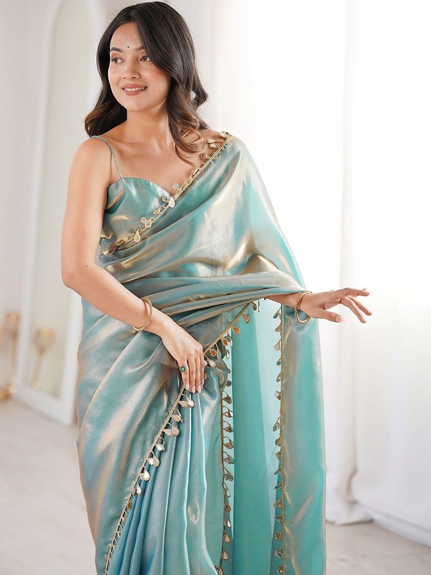 Attractive Fandy Designer Look Party Wear Saree