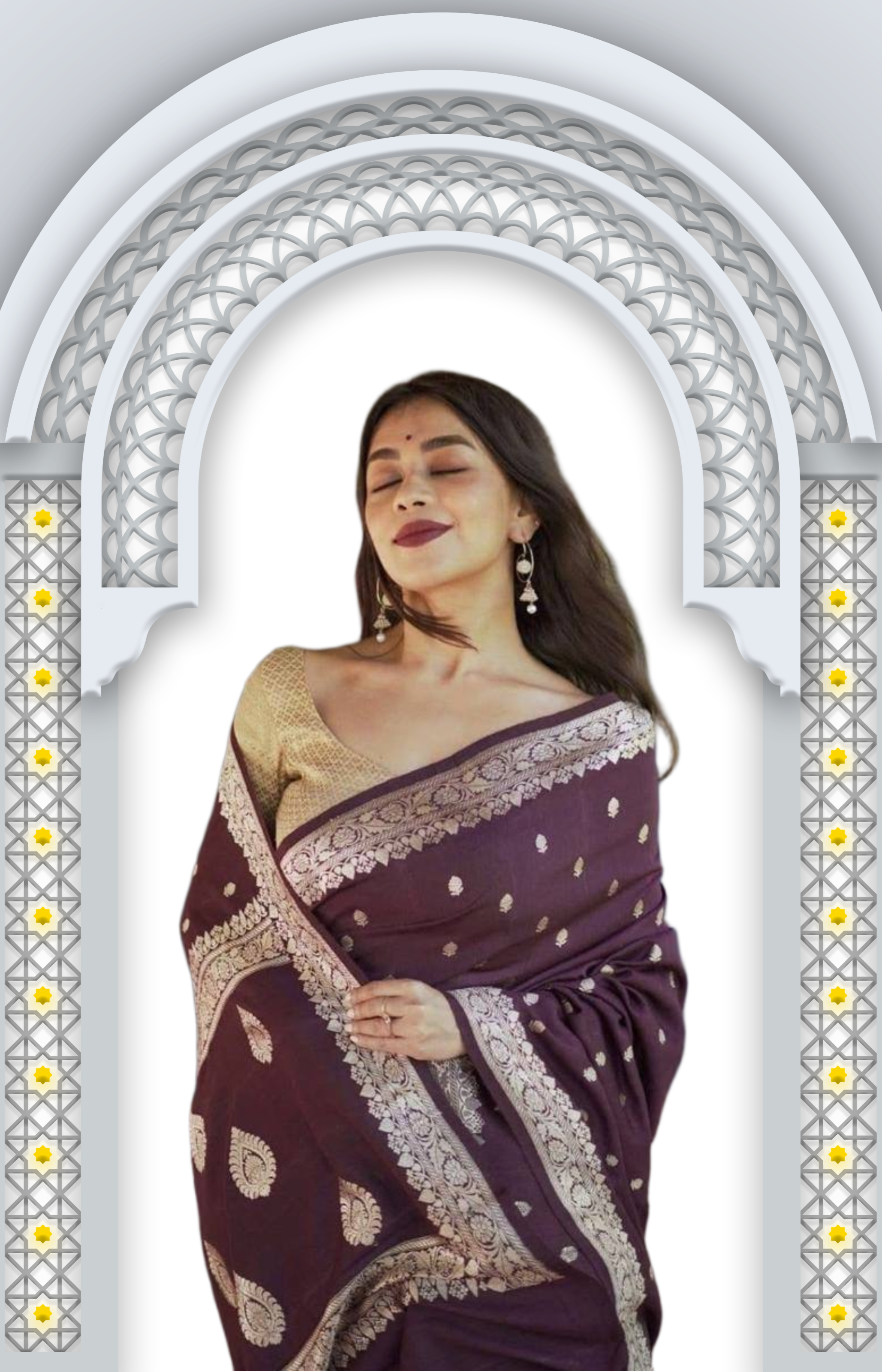 Sky blue soft lichi silk saree with jacquard work – designer festive saree for women