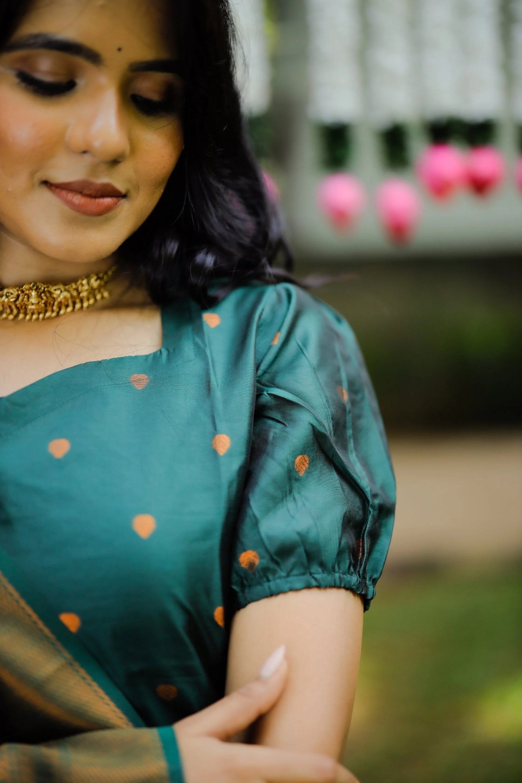 Cerulean Jacquard Weaving Kurta Set 
