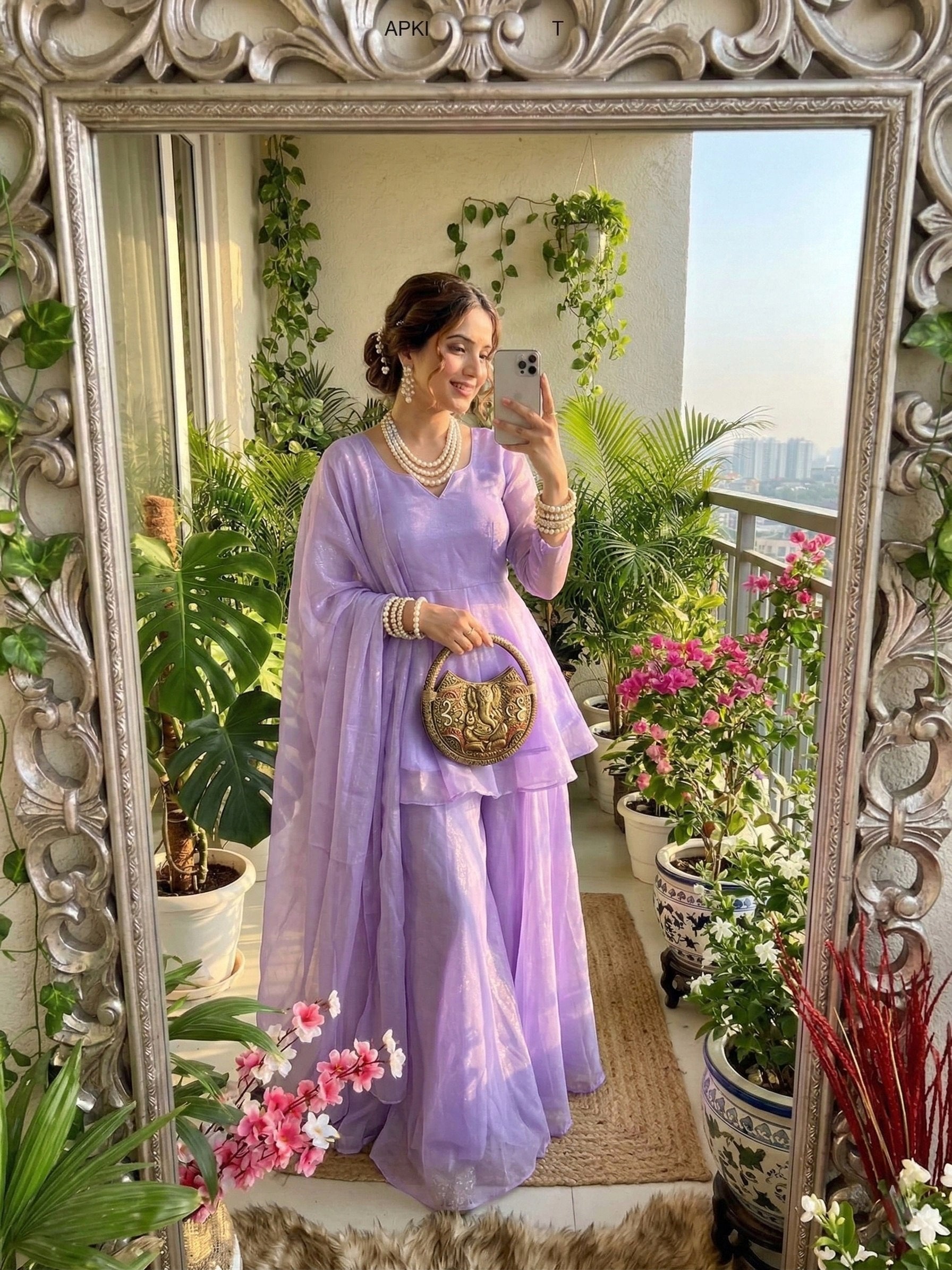 Crunchy Silk Full Sleeve Suit Set