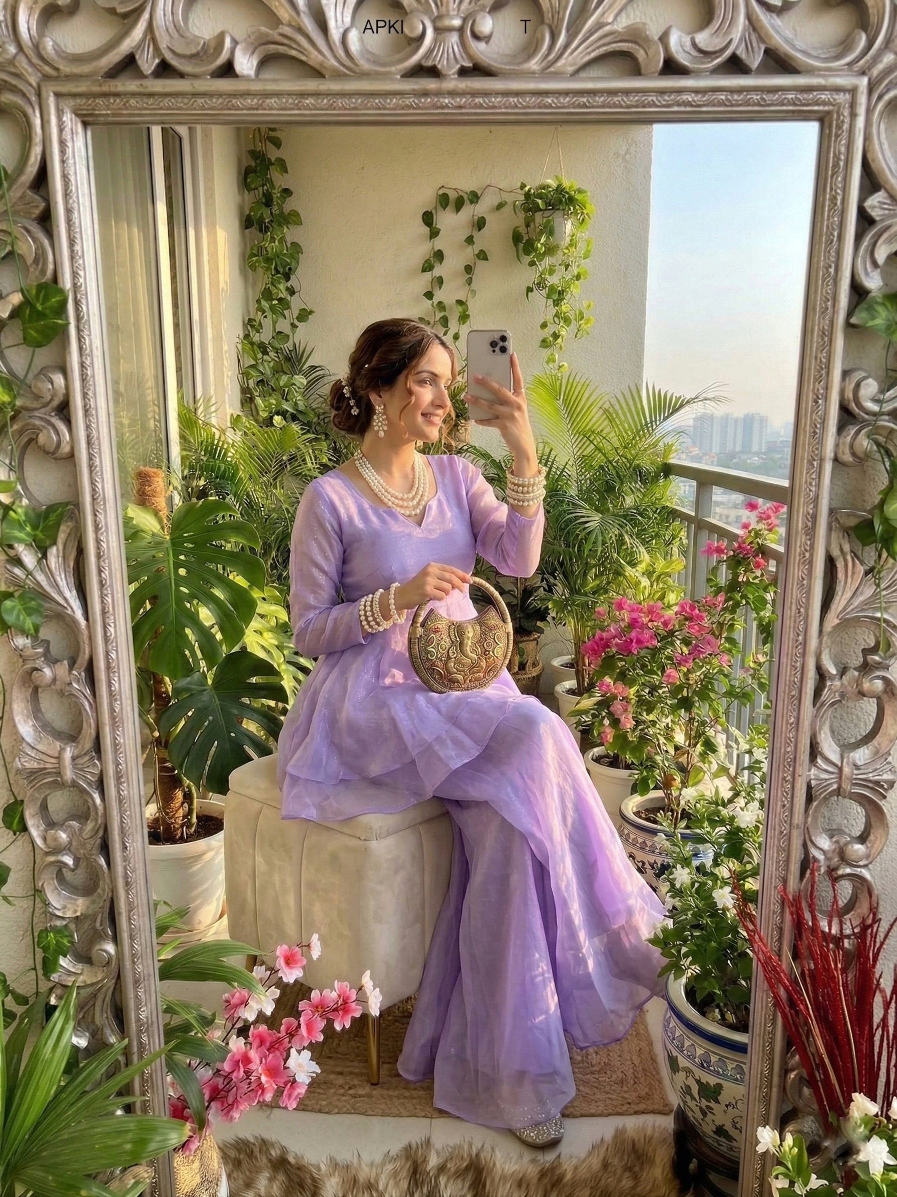 Crunchy Silk Full Sleeve Suit Set