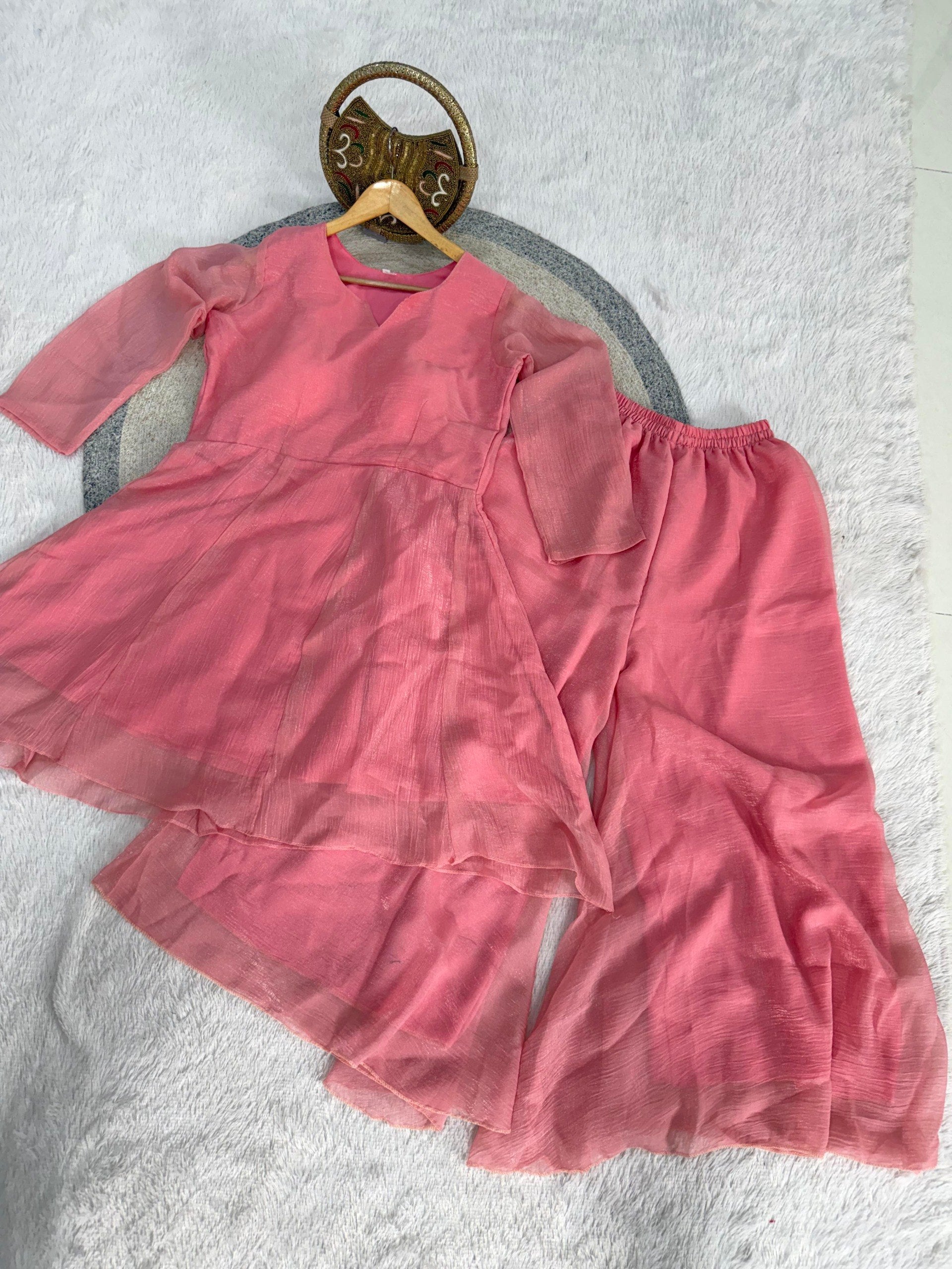 Crunchy Silk Full Sleeve Suit Set