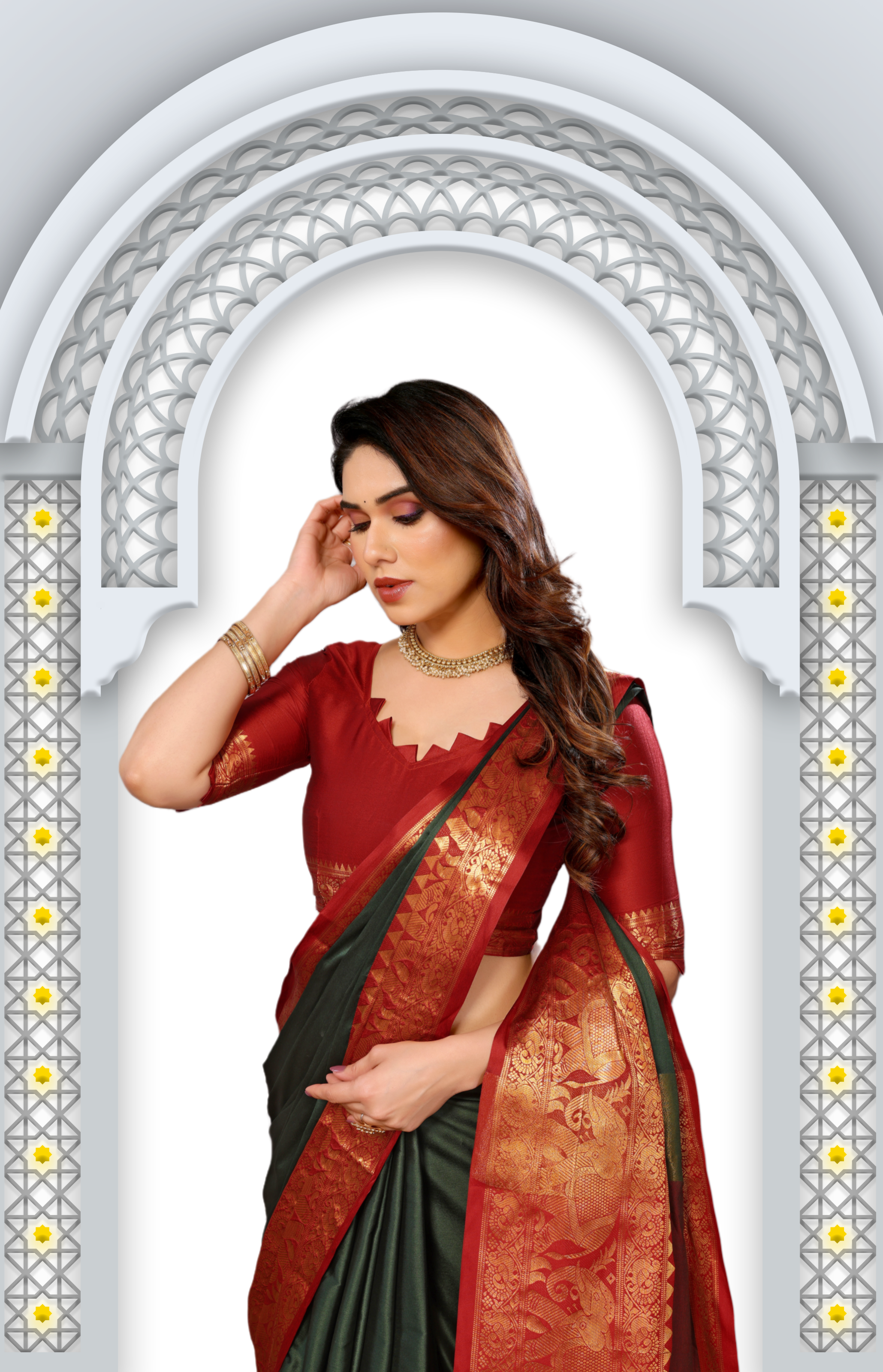 Black georgette saree for women – designer party wear saree with blouse