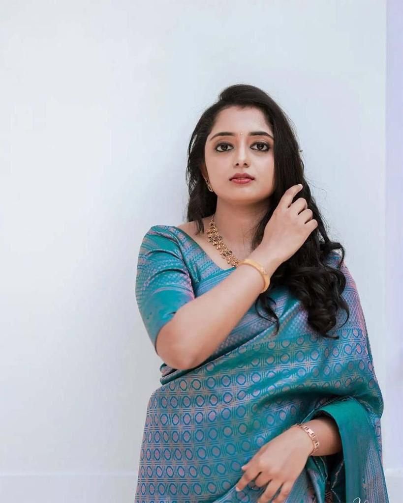 Sky Blue Soft Lichi Silk Saree with Jacquard Work | Designer Saree for Women