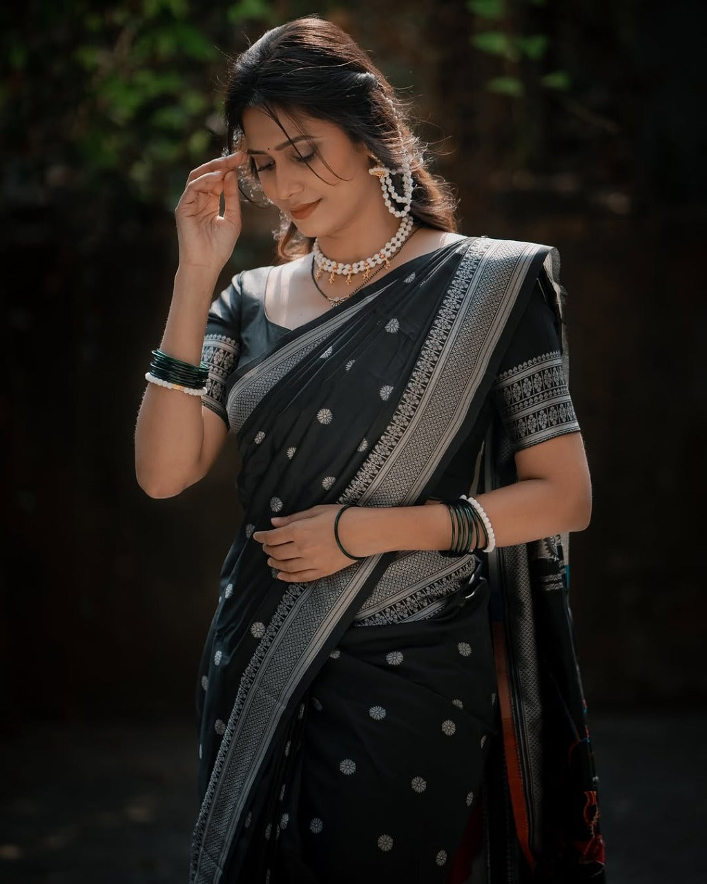 Black Banarasi Soft Silk With Beautiful Zari Work Saree